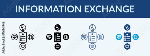 Information Exchange Multiple Style Icon Collection
