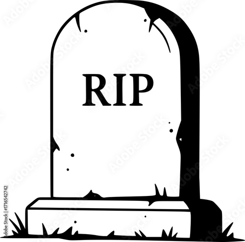 Vector illustration of the tombstone
