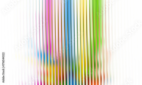 Abstract colorful background with vertical lines and blurred patterns isolated on white background