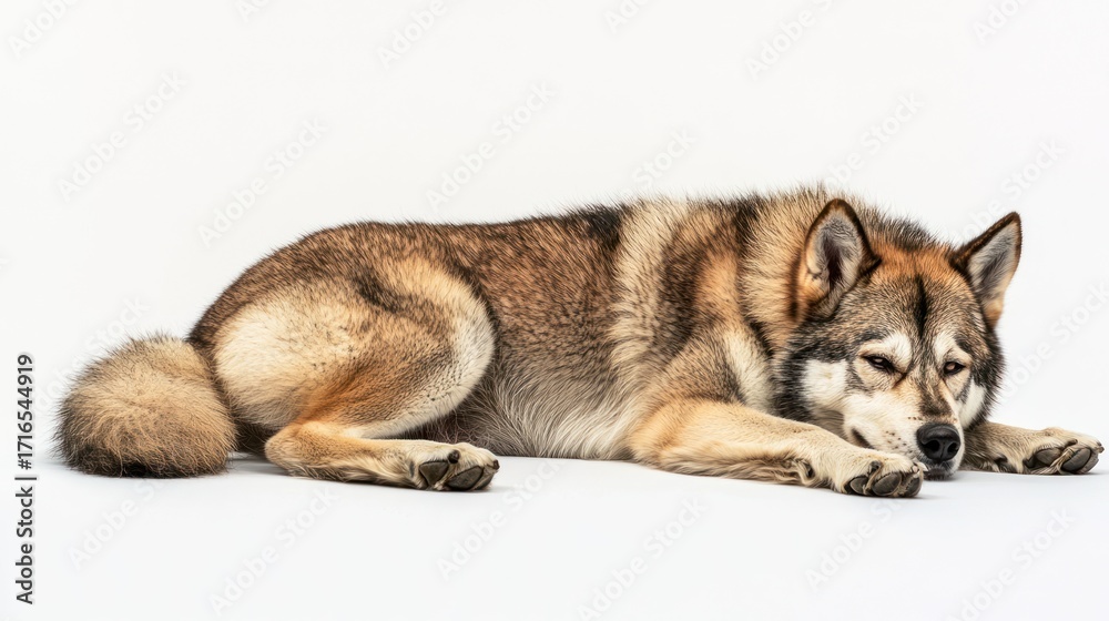 Fototapeta premium Relaxed dog lying down
