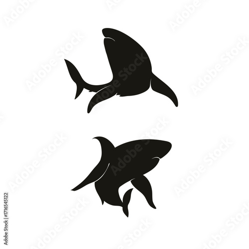 dolphin fish silhouette vector