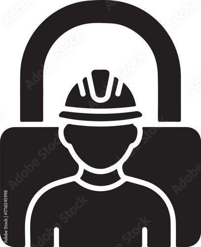 Worker safety lock glyph_traced