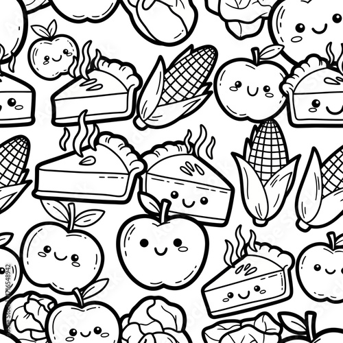 seamless pattern with food vector