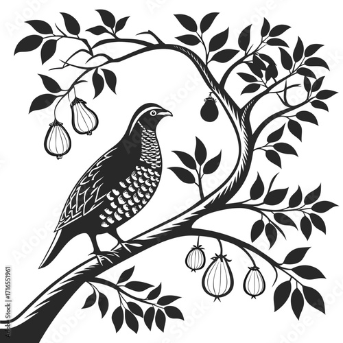 floral background with birds