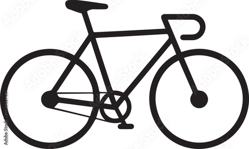 Vector art of black bicycle illustration