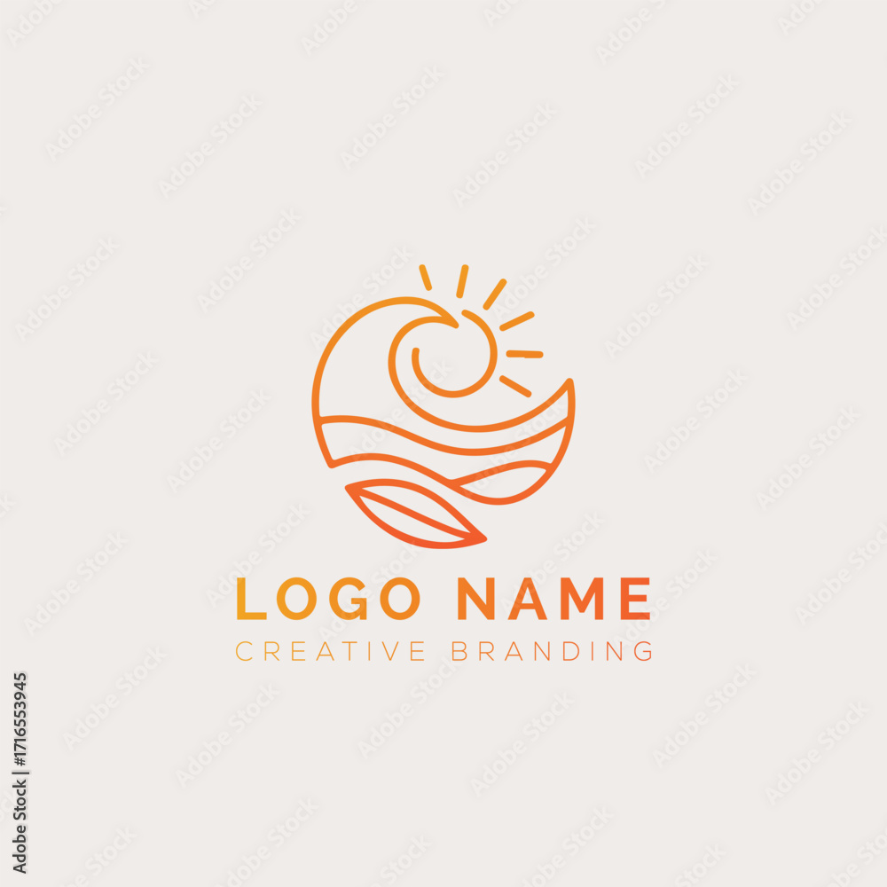 Obraz premium Beach with waves logo