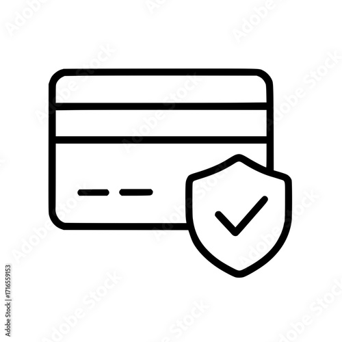 Secure credit card payment protection icon
