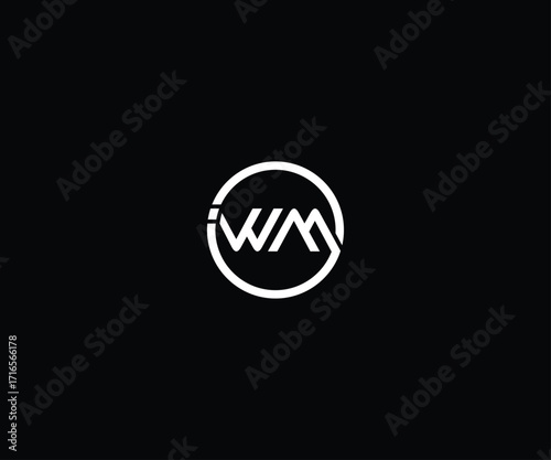 letter iwm modern clean logo