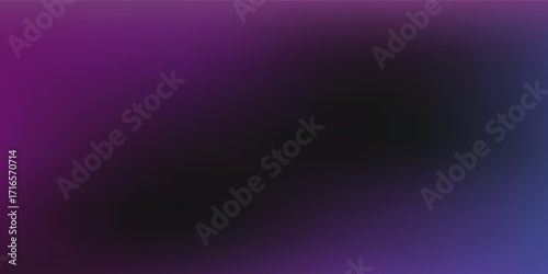 Abstract black background, with focus on smooth color transitions, noise textures, and soft lighting. Purple, black, and blue colors combined with smooth transitions.