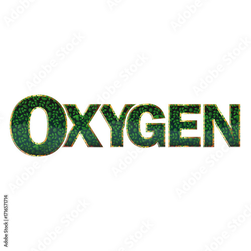 Oxygen 0² tree green text effect  png , oxygen logo, oxygen typography, nature treat text effect 