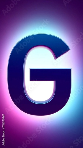 3d letter G, letter 