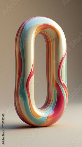 abstract colorful font, letter 