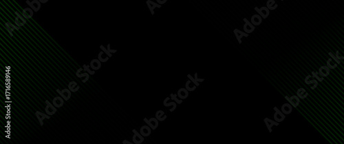 Abstract green background with diagonal lines.