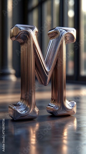 metal font letter, letter 