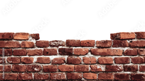 Brick Wall with Brick Border Vector - Professional Architectural Design Concept