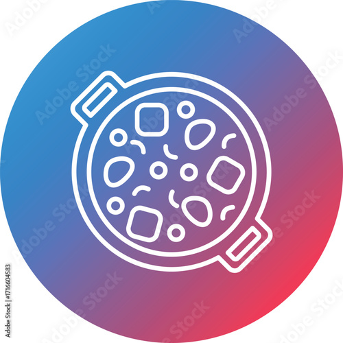 Goulash Line Gradient Circle Background Icon