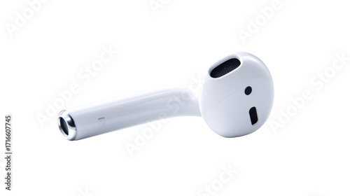 A single one AirPods isolated on white background 