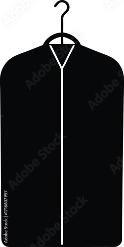 Garment Bag Silhouette Vector Art Illustration