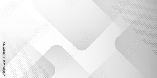 Modern elegant white gray banner background with creative design and shiny lines.Abstract white and grey triangle overlay texture background.white and grey glossy squares abstract tech banner design.