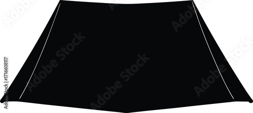 Ground Tarp Silhouette Vector Art Illustration