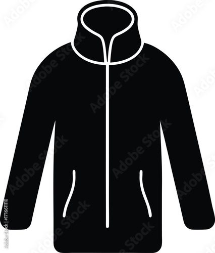 Thermal wear silhouette vector art illustration