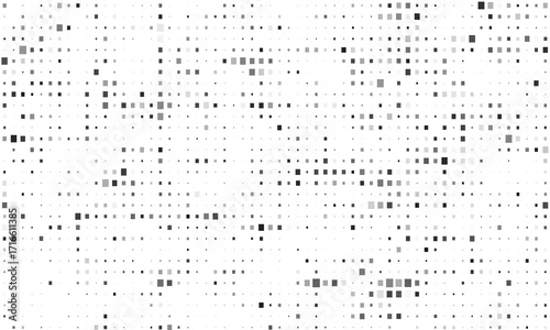 Geomatric shape pixelet glitch seamless pattern modern creative texture background noise halftone abstract square repeatable grid wallpaper