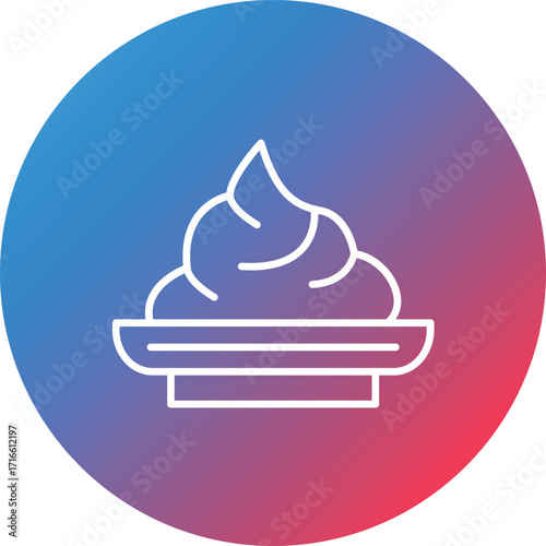Wasabi Line Gradient Circle Background Icon