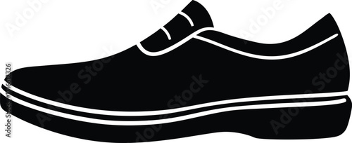 Water shoes silhouette vector art illustration