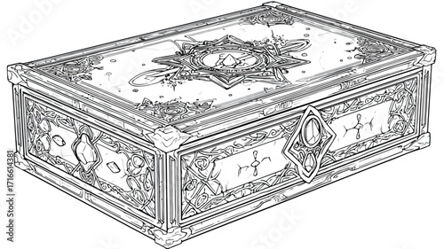 Enchanting Magic Box Vector Illustration for Creative Projects