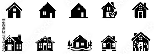 House and Home Architecture Icon Set
