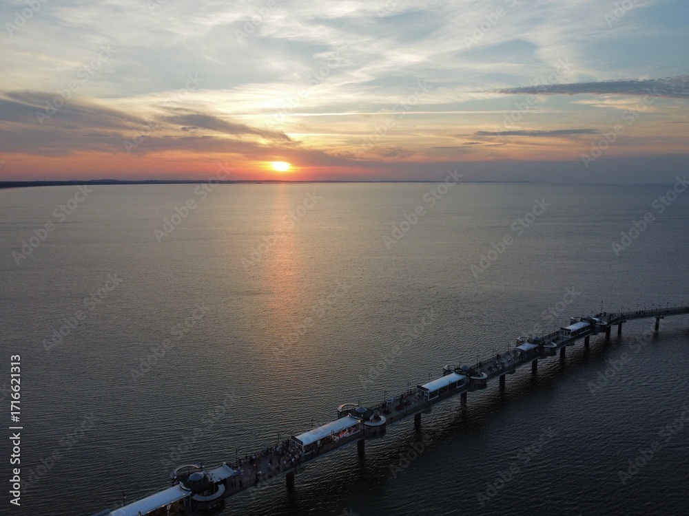 Obraz premium Międzyzdroje - Small and popularn touristic town in Poland at Baltic Sea. 