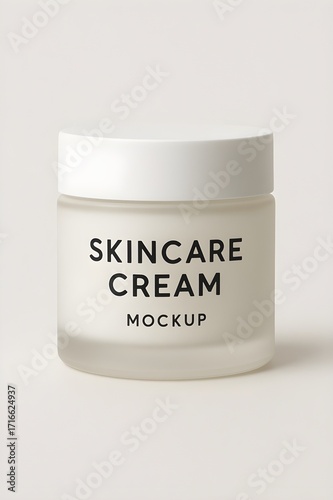 skincare cream jar mockup for cosmetic branding