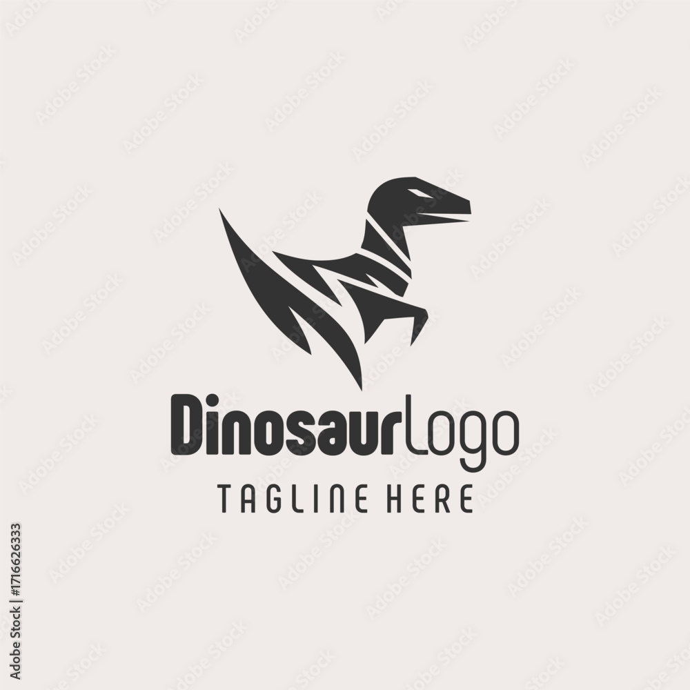 Fototapeta premium Powerful Dinosaur Logo Business Icon