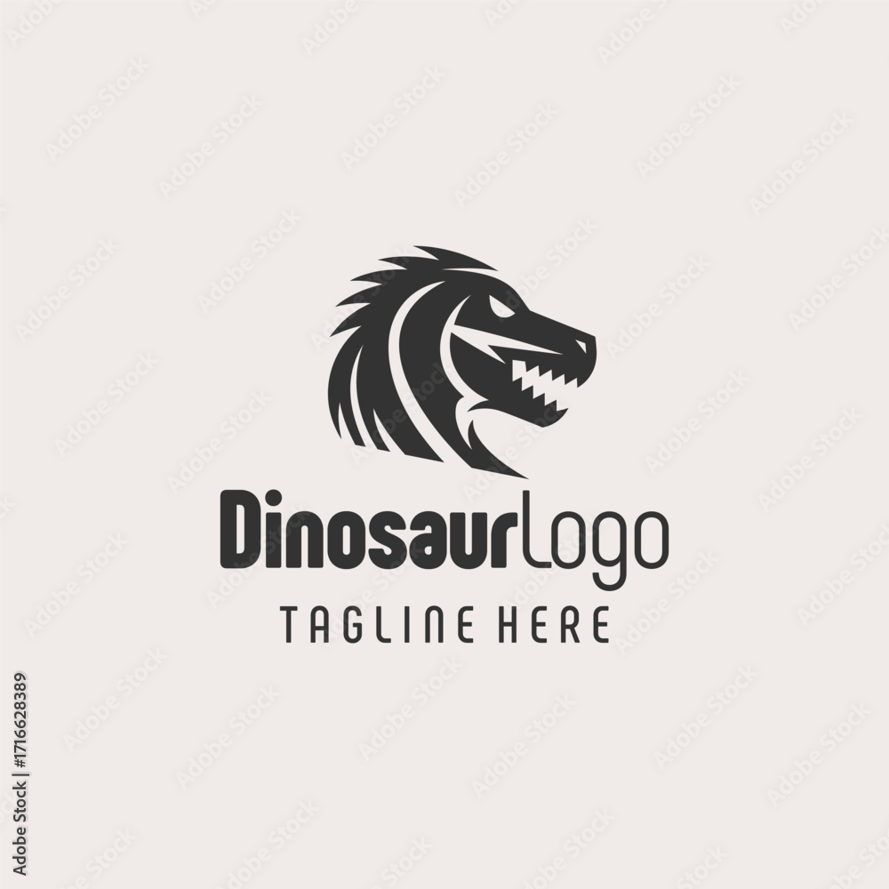 Fototapeta premium Classy Jurassic Dinosaur Logo Artwork