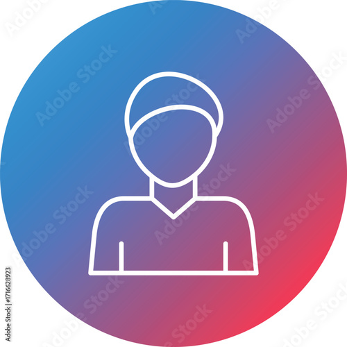 Director Line Gradient Circle Background Icon