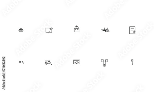 Security & Privacy Behavioral AI Icons – 10 Outline Editable Vector Icons | Data Protection, Cybersecurity, Technology
