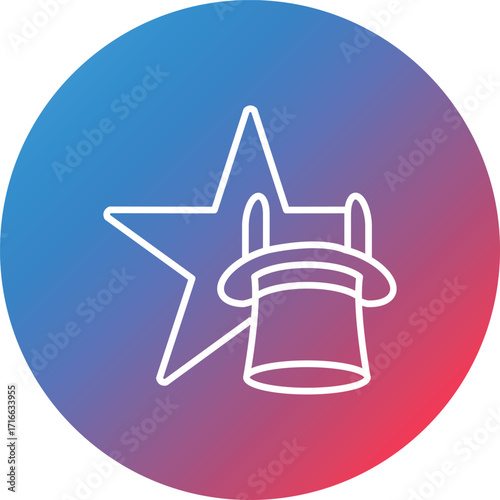 Stunt Line Gradient Circle Background Icon