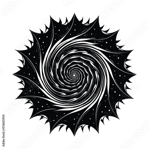 Abstract textured light bursts emanating from center on dark backdrop isolated on transparent background