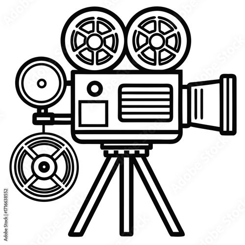 movie camera icon set
