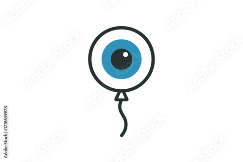 Vector Illustration of Eyeball Balloon