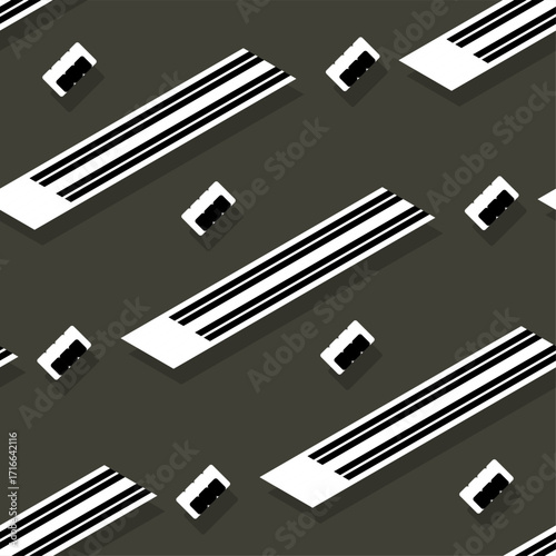 Seamless Pattern Abstract Elements Concert, Performance, Music Piano Keys Notes Vector Design Style Background Illustration Texture For Prints Textiles, Clothing, Gift Wrap, Wallpaper, Pastel
