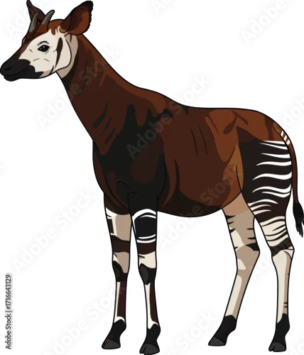 Obraz The Majestic Okapi A Striking African Mammal