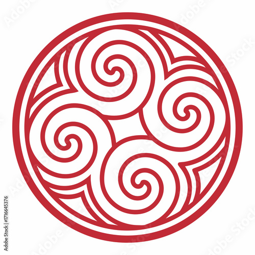 abstract red swirl 