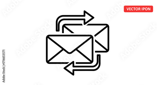 Professional email marketing icon for business promotion and communication strategies that drives conversions and engagement, sending and receiving messages