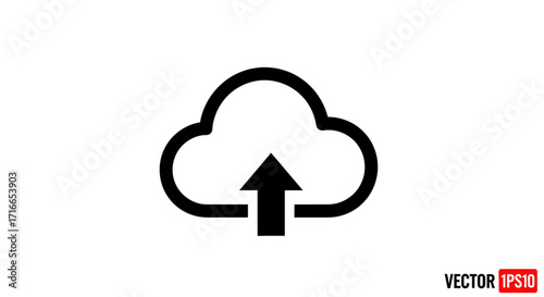 Upload files securely to cloud storage with this simple icon, perfect for website designs and app interfaces offering data backup solutions