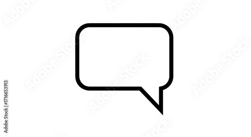 Speak your mind with this bold and minimalist speech bubble perfect for social media, messaging, or expressing thoughts and ideas with clarity