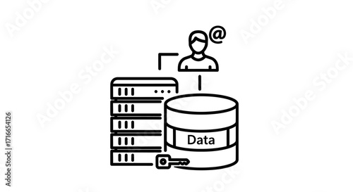 Secure data management with user access control for database server, ensuring privacy and protection of sensitive information online, digital asset security
