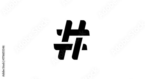 Trending hashtag icon for social media marketing campaign, online brand awareness, and digital communication, ideal for modern business and viral promotion