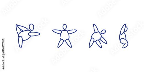 Yoga Vector and Icon Collection Featuring Yoga Positions, Exercise Icons, Meditation Poses, Fitness Workouts, Wellness Illustrations, Healthy Lifestyle Designs, Relaxation Icons