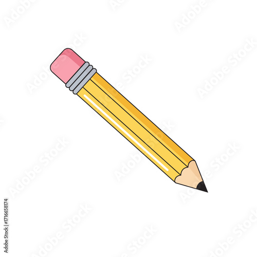 Pencil icon flat design vector